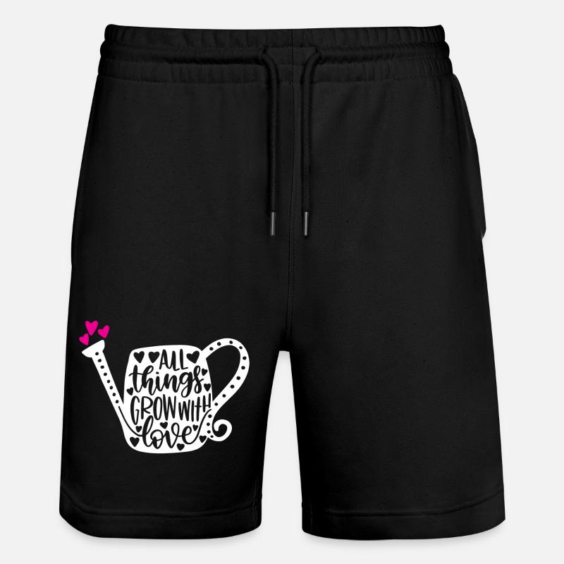 Alle Dinge wachsen mit Liebe - Stanley/Stella Unisex Bio Joggingshorts Trainer - Schwarz