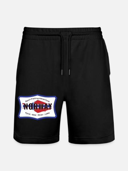 Norway Sport Fishing Adventure Halibut - Stanley/Stella Trainer Unisex Organic Jogging Shorts - black