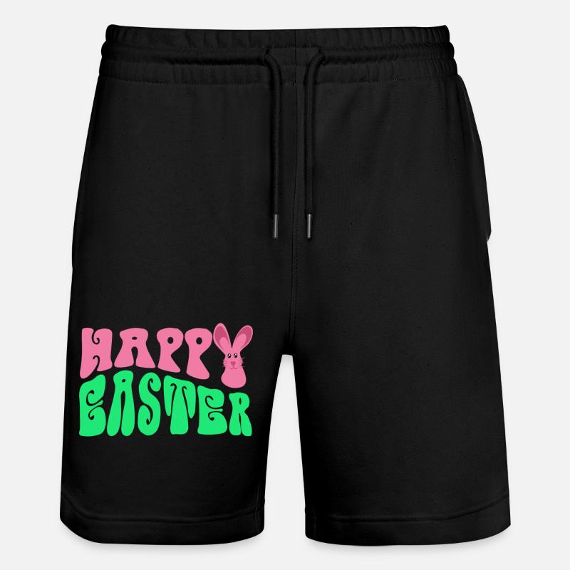 Frohe Ostern - Happy Easter - Stanley/Stella Unisex Bio Joggingshorts Trainer  - Schwarz