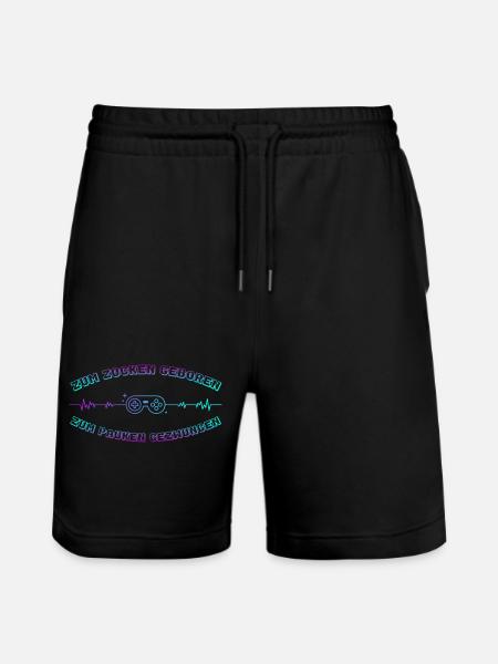 Zocken Geboren Neon Controller - Stanley/Stella Unisex Bio Joggingshorts Trainer - Schwarz