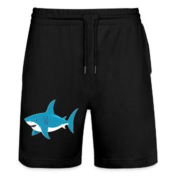 Requin - Short de jogging bio TRAINER Stanley/Stella unisexe - noir - Devant - Nik (191cm) & Marisol (170cm)