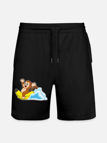Monkey Banana - Stanley/Stella Trainer Unisex Organic Jogging Shorts - black