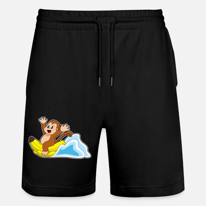 Singe Banane - Short de jogging bio TRAINER Stanley/Stella unisexe - noir