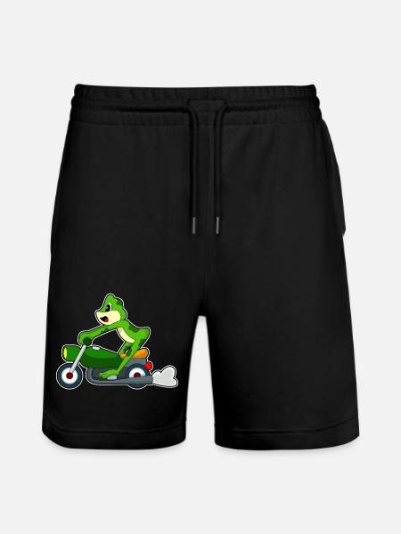 Frog Motorcycle - Stanley/Stella Trainer Unisex Organic Jogging Shorts - black