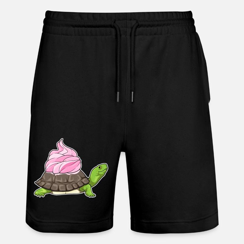 Turtle Frosting - Stanley/Stella Trainer Unisex Organic Jogging Shorts - black