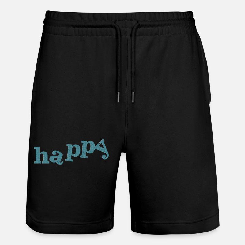 HAPPY - Stanley/Stella Unisex Bio Joggingshorts Trainer  - Schwarz