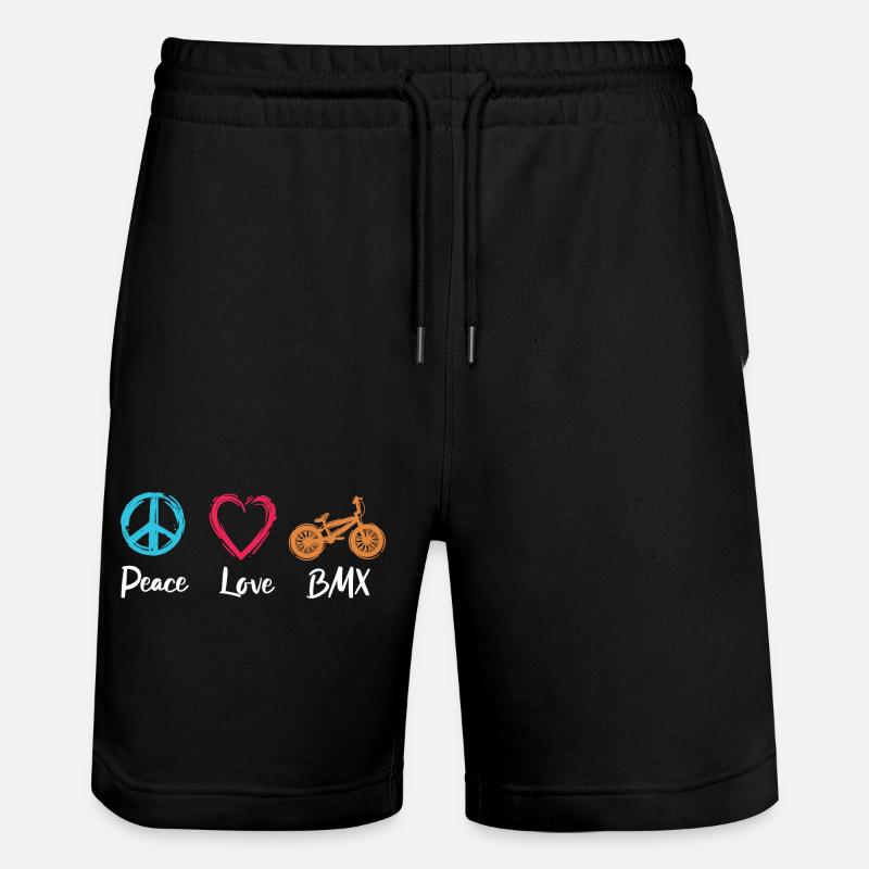 Peace Love BMX - Short de jogging bio TRAINER Stanley/Stella unisexe - noir