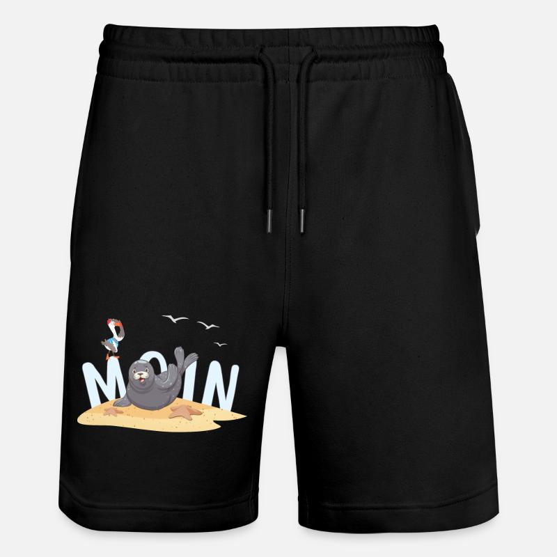 Moin Seal Seagull Beach - Short de jogging bio TRAINER Stanley/Stella unisexe - noir