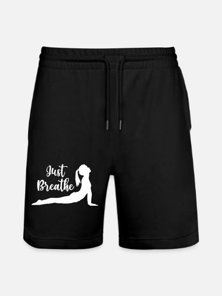 Yoga Gift Idea - Namaste - Stanley/Stella Trainer Unisex Organic Jogging Shorts - black