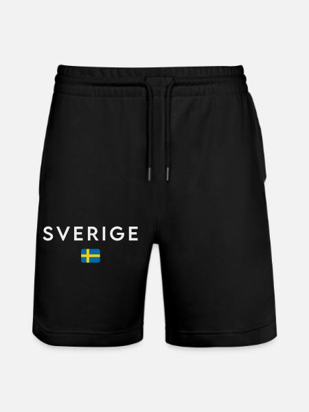 Drapeau de la Suède - Short de jogging bio TRAINER Stanley/Stella unisexe - noir