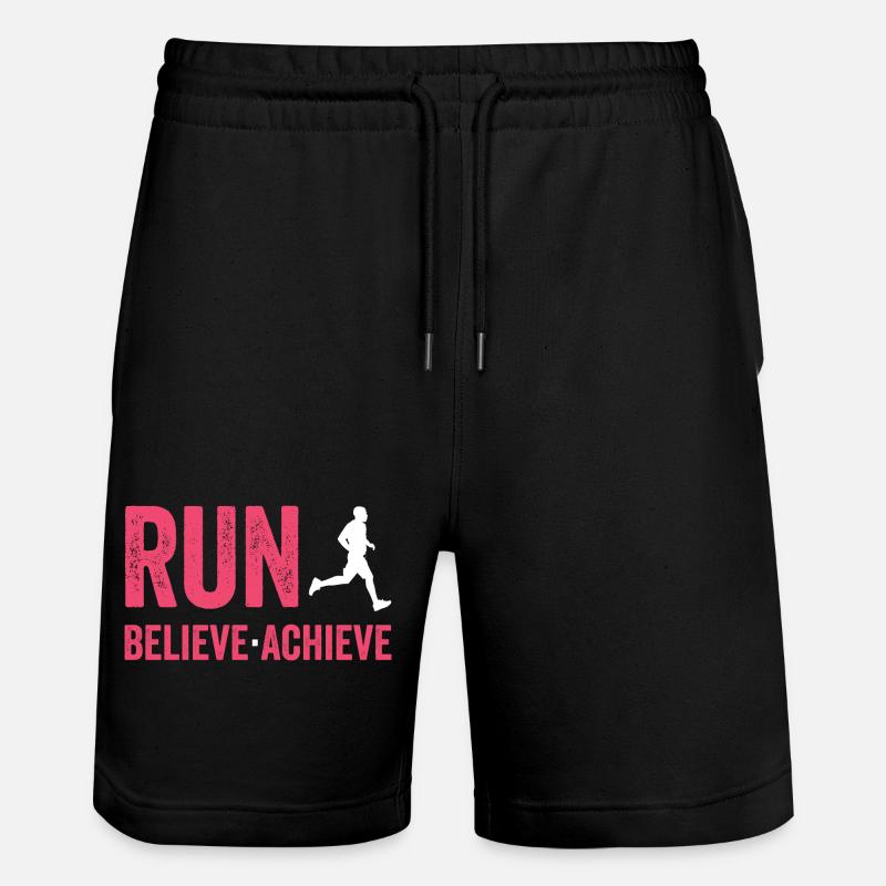 Marathon - Laufen. Glauben. Erreichen. - Stanley/Stella Unisex Bio Joggingshorts Trainer - Schwarz