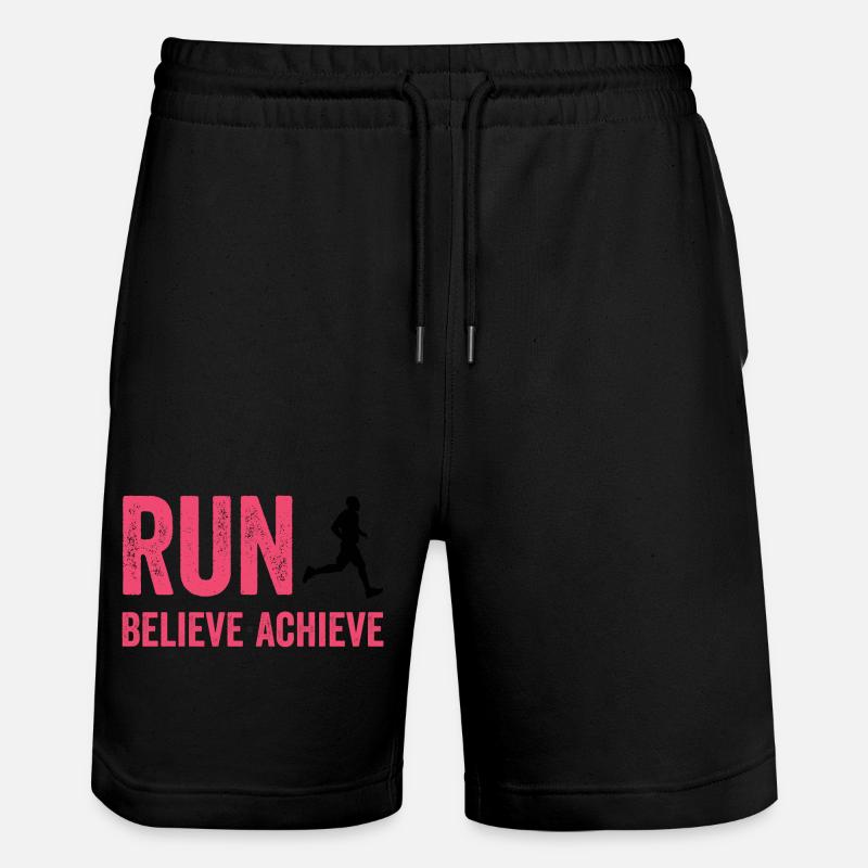 Marathon - Courir. Croire. Accomplir. - Short de jogging bio TRAINER Stanley/Stella unisexe - noir