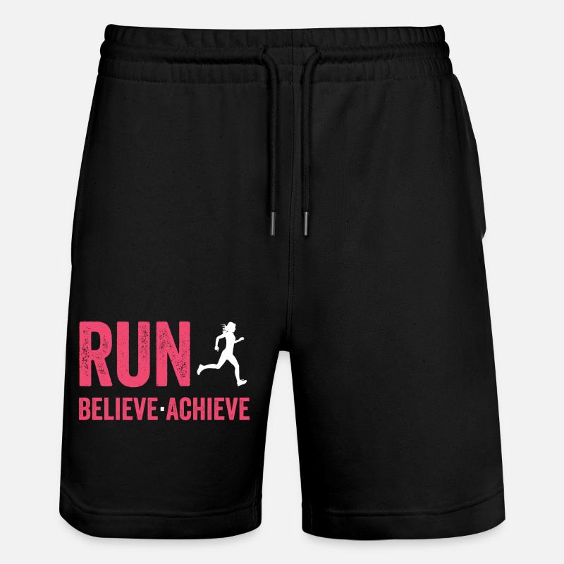 Marathon - Laufen. Glauben. Erreichen. - Stanley/Stella Unisex Bio Joggingshorts Trainer  - Schwarz