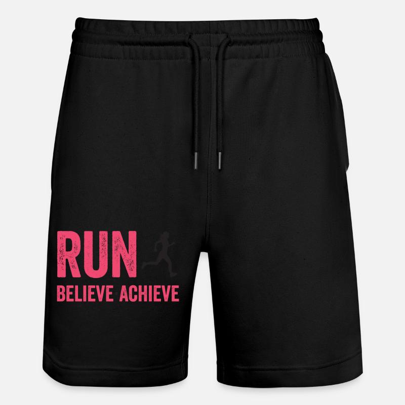 Marathon - Courir. Croire. Accomplir. - Short de jogging bio TRAINER Stanley/Stella unisexe - noir