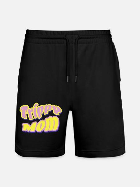 Trippy Mom Psychedelic Rock - Stanley/Stella Trainer Unisex Organic Jogging Shorts - black