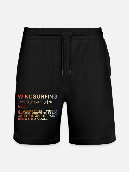 Windsurfing Meaning - Stanley/Stella Trainer Unisex Organic Jogging Shorts - black
