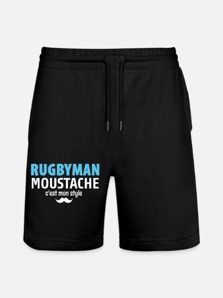 Rugby Moustache Style Statement - Short de jogging bio TRAINER Stanley/Stella unisexe - noir