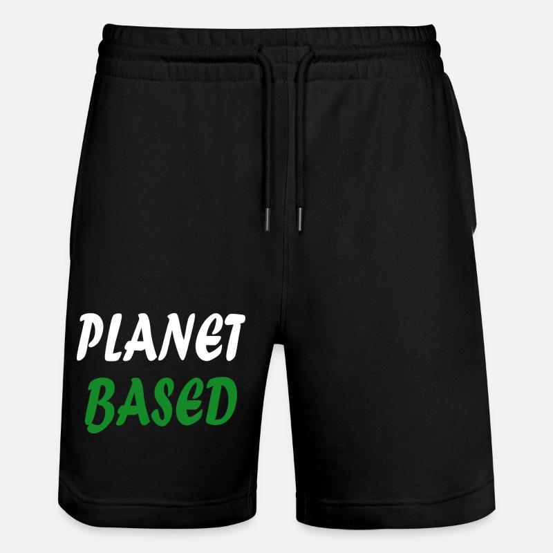 Planet based vegan - Stanley/Stella Unisex Bio Joggingshorts Trainer  - Schwarz