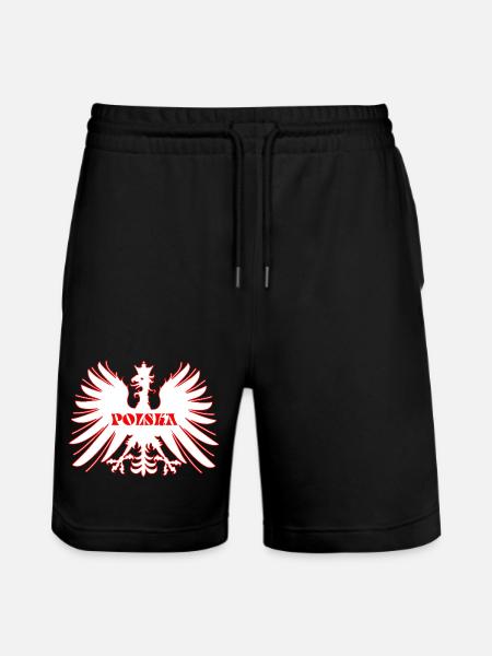 Polska eagle - Stanley/Stella Trainer Unisex Organic Jogging Shorts - black
