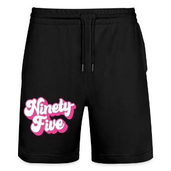 Ninety-five 95th Birthday Women Her 95 Years Old - Stanley/Stella Trainer Unisex Organic Jogging Shorts - black - Front - Nik (191cm) & Marisol (170cm)