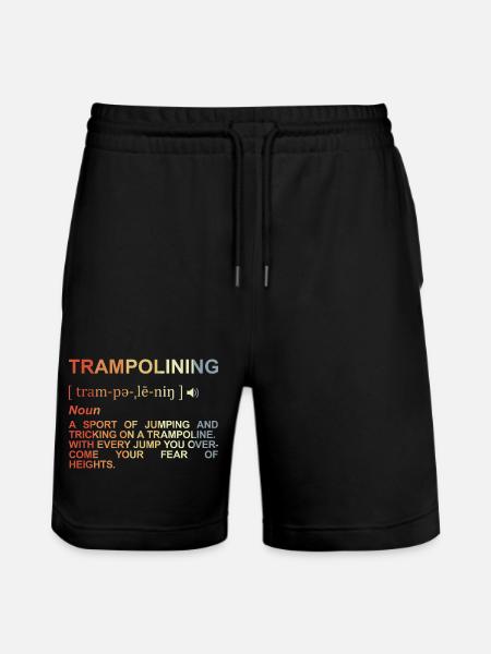 Trampoline Jumping Definition - Stanley/Stella Trainer Unisex Organic Jogging Shorts - black