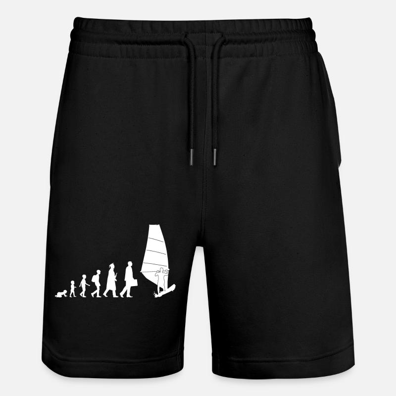 Windsurfing Evolution - Stanley/Stella Trainer Unisex Organic Jogging Shorts - black