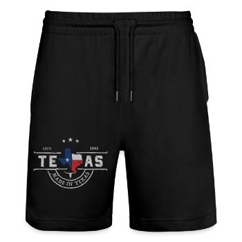 Texas emblème Vintage State Pride - Short de jogging bio TRAINER Stanley/Stella unisexe - noir - Devant - Nik (191cm) & Marisol (170cm)