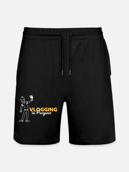 Vlogging in progress - Stanley/Stella Trainer Unisex Organic Jogging Shorts - black