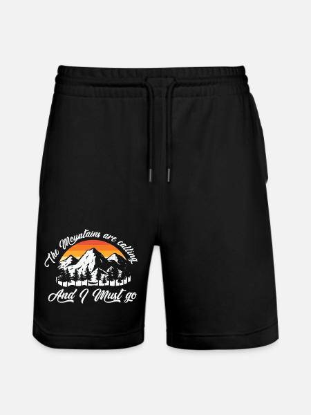 mountain, hiking, hiking - Stanley/Stella Trainer Unisex Organic Jogging Shorts - black