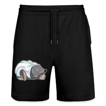 Mole Bridal Veil Wedding - Stanley/Stella Trainer Unisex Organic Jogging Shorts - black - Front - Nik (191cm) & Marisol (170cm)