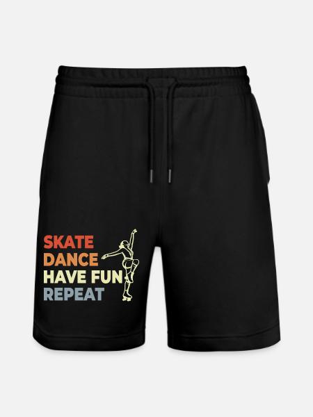 Roller Skate Lovers - Stanley/Stella Trainer Unisex Organic Jogging Shorts - black