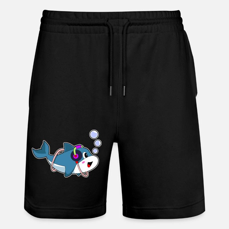 Dolphin Headphones Musique - Short de jogging bio TRAINER Stanley/Stella unisexe - noir
