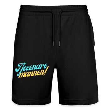 Servant Man - Ove Sundberg - Stanley/Stella Trainer Unisex Organic Jogging Shorts - black - Front - Nik (191cm) & Marisol (170cm)