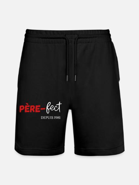 Père fect Depuis 1981 - Short de jogging bio TRAINER Stanley/Stella unisexe - noir