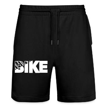 Triathlon Natation Bike Run Marathon - Short de jogging bio TRAINER Stanley/Stella unisexe - noir - Devant - Nik (191cm) & Marisol (170cm)