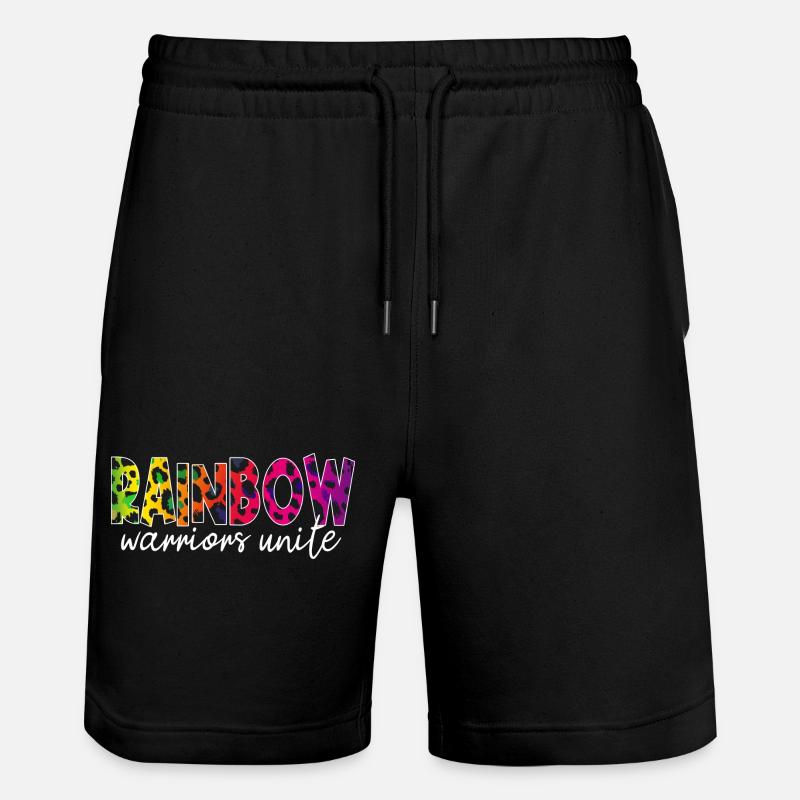Rainbow - Stanley/Stella Unisex Bio Joggingshorts Trainer  - Schwarz