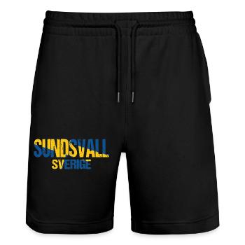 Sundsvall Servige - Stanley/Stella Unisex Bio Joggingshorts Trainer  - Schwarz - Vorne - Nik (191cm) & Marisol (170cm)