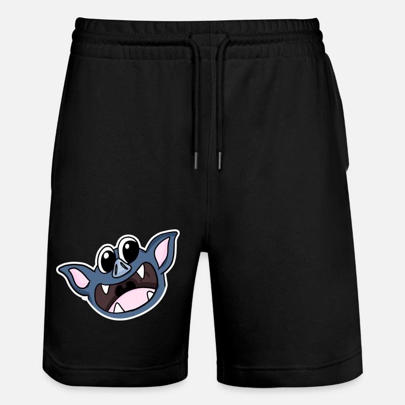 Fledermaus Kopf - Stanley/Stella Unisex Bio Joggingshorts Trainer  - Schwarz