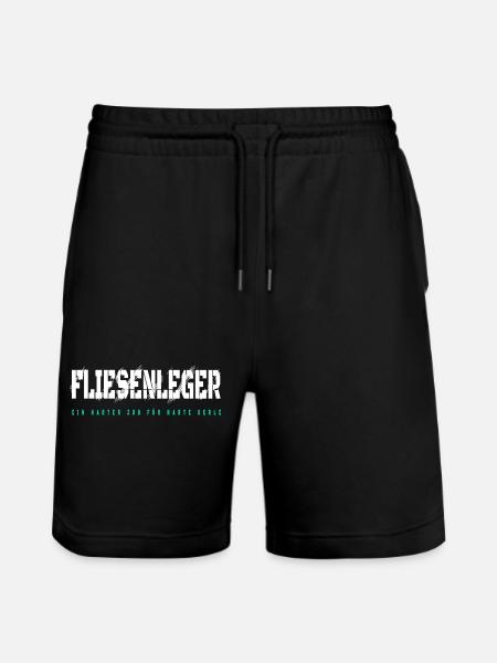 Fliesenleger Design - Stanley/Stella Unisex Bio Joggingshorts Trainer  - Schwarz