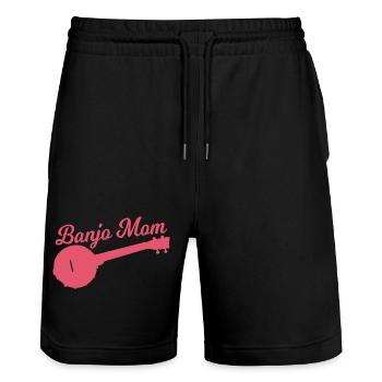 Mère joueuse de banjo - Short de jogging bio TRAINER Stanley/Stella unisexe - noir - Devant - Nik (191cm) & Marisol (170cm)