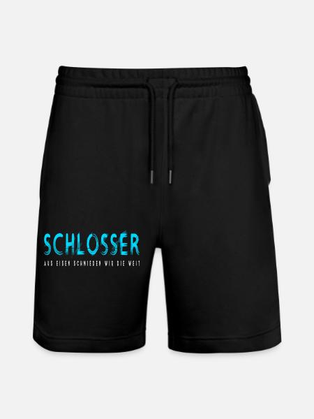 Schlosser Handwerker Design - Stanley/Stella Unisex Bio Joggingshorts Trainer  - Schwarz