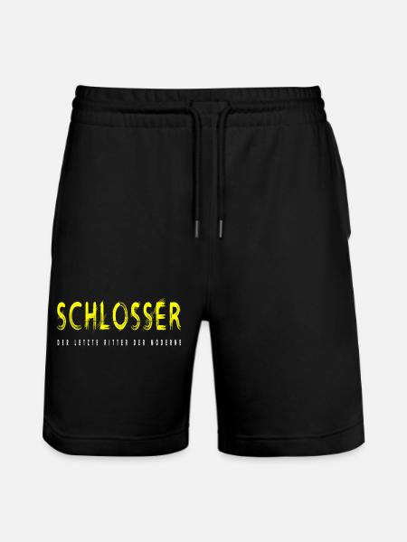 Schlosser Handwerker Design - Stanley/Stella Unisex Bio Joggingshorts Trainer  - Schwarz