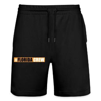 Florida Crew - Stanley/Stella Trainer Unisex Organic Jogging Shorts - black - Front - Nik (191cm) & Marisol (170cm)