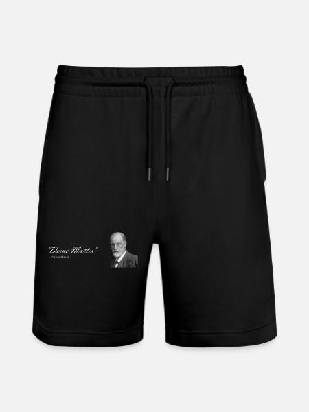 " Deine Mutter " Sigmund Freud - Stanley/Stella Unisex Bio Joggingshorts Trainer  - Schwarz