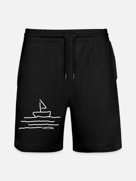 Kapitän | Sommerurlaub - Stanley/Stella Unisex Bio Joggingshorts Trainer  - Schwarz