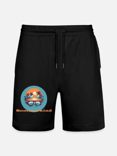 Simmerkind - Stanley/Stella Unisex Bio Joggingshorts Trainer  - Schwarz