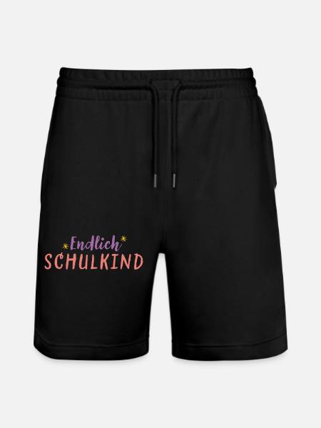 Endlich Schulkind - Stanley/Stella Unisex Bio Joggingshorts Trainer  - Schwarz