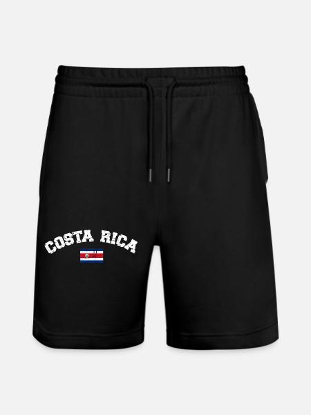 Costa Rica - Stanley/Stella Trainer Unisex Organic Jogging Shorts - black