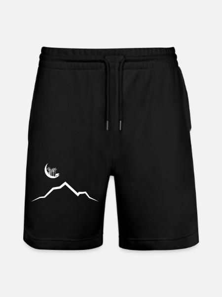 Bear Mountains Moon - Stanley/Stella Trainer Unisex Organic Jogging Shorts - black