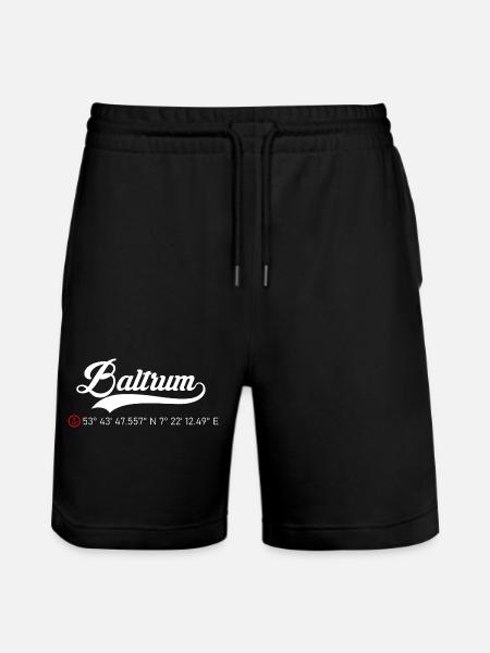 Insel Baltrum - Stanley/Stella Unisex Bio Joggingshorts Trainer  - Schwarz